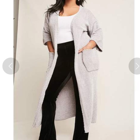 longline chenille cardigan